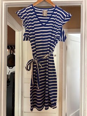Dolan Left Coast Collection Blue & White Stripe Dress 🌊✨ Size Small